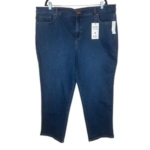 Gloria Vanderbilt Amanda Woman's NWT Madison‎ Slimming Tapered leg Jeans SZ 22W